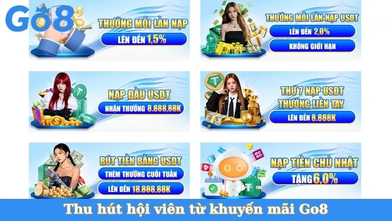 Thu hút hội viên từ khuyến mãi Go8